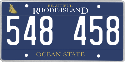 RI license plate 548458