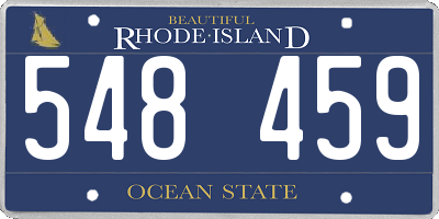 RI license plate 548459