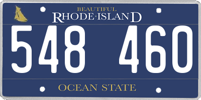 RI license plate 548460