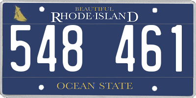 RI license plate 548461