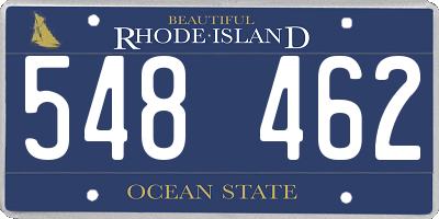 RI license plate 548462
