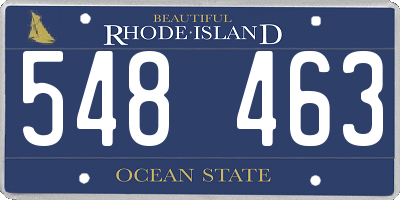 RI license plate 548463