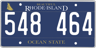 RI license plate 548464