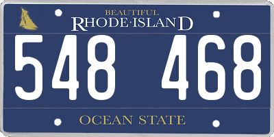 RI license plate 548468