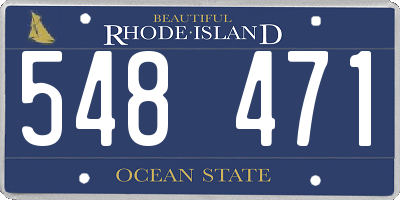 RI license plate 548471