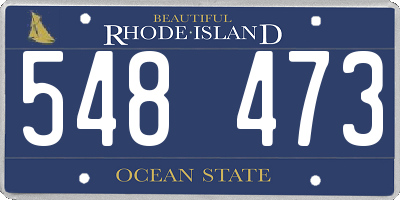 RI license plate 548473