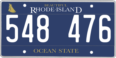 RI license plate 548476