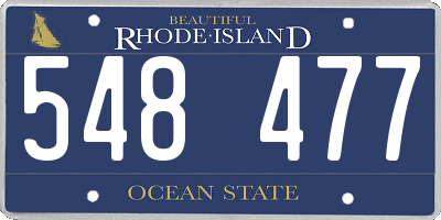 RI license plate 548477
