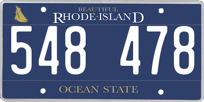 RI license plate 548478