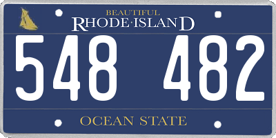 RI license plate 548482