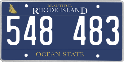 RI license plate 548483