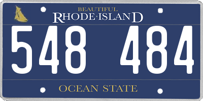 RI license plate 548484