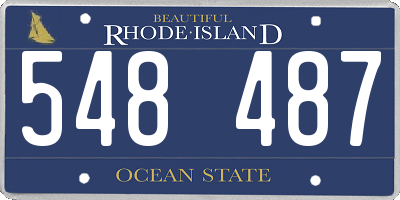 RI license plate 548487
