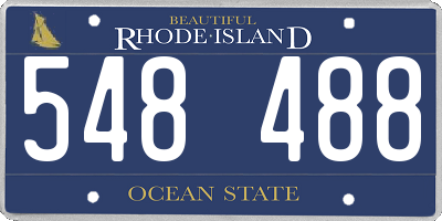 RI license plate 548488