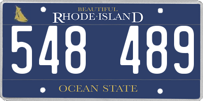 RI license plate 548489