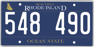 RI license plate 548490