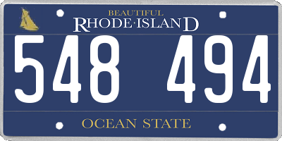 RI license plate 548494
