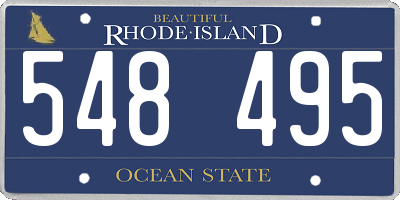 RI license plate 548495