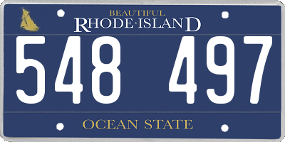 RI license plate 548497