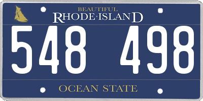 RI license plate 548498