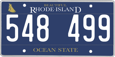 RI license plate 548499