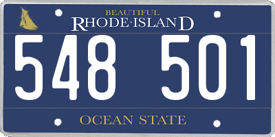 RI license plate 548501
