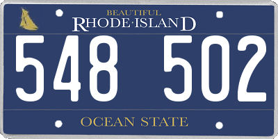 RI license plate 548502