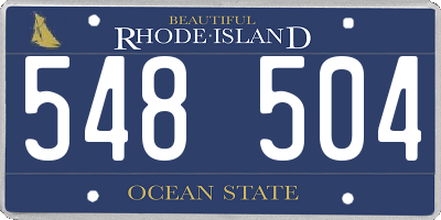 RI license plate 548504