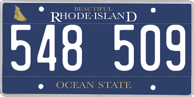 RI license plate 548509