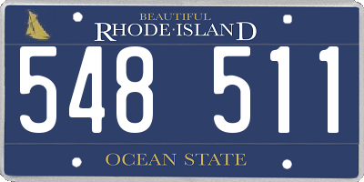 RI license plate 548511