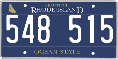 RI license plate 548515