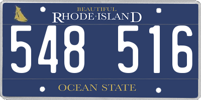 RI license plate 548516