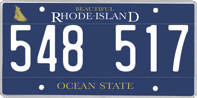 RI license plate 548517