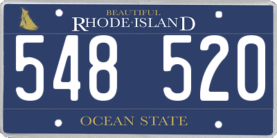RI license plate 548520