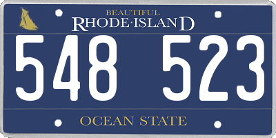 RI license plate 548523