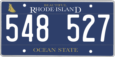 RI license plate 548527