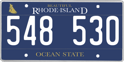 RI license plate 548530