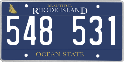 RI license plate 548531