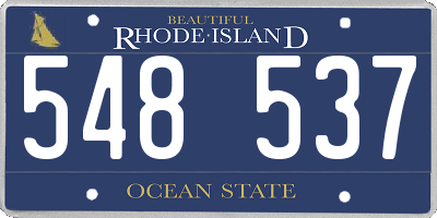 RI license plate 548537