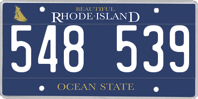 RI license plate 548539