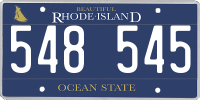 RI license plate 548545