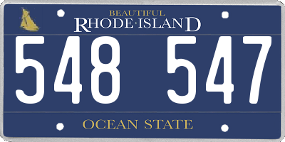 RI license plate 548547