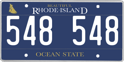 RI license plate 548548