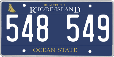 RI license plate 548549