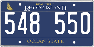 RI license plate 548550