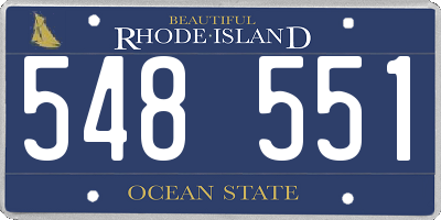 RI license plate 548551