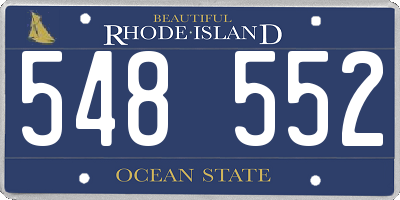 RI license plate 548552