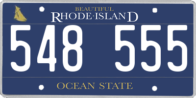 RI license plate 548555