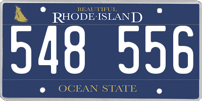 RI license plate 548556