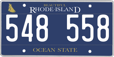 RI license plate 548558